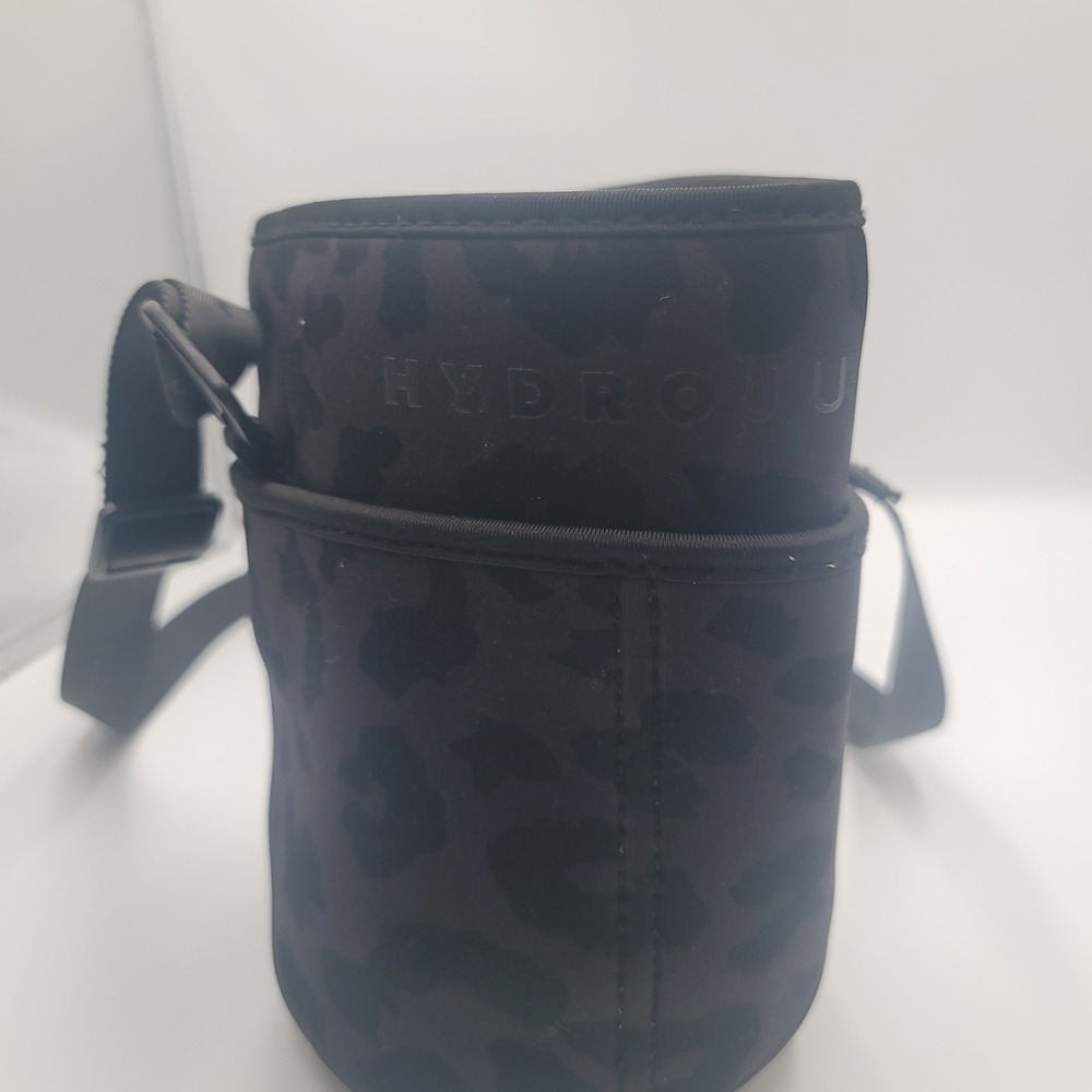 HydroJug Pro Sleeve Black Leopard Animal Print Neoprene Bottle Carrier Strap